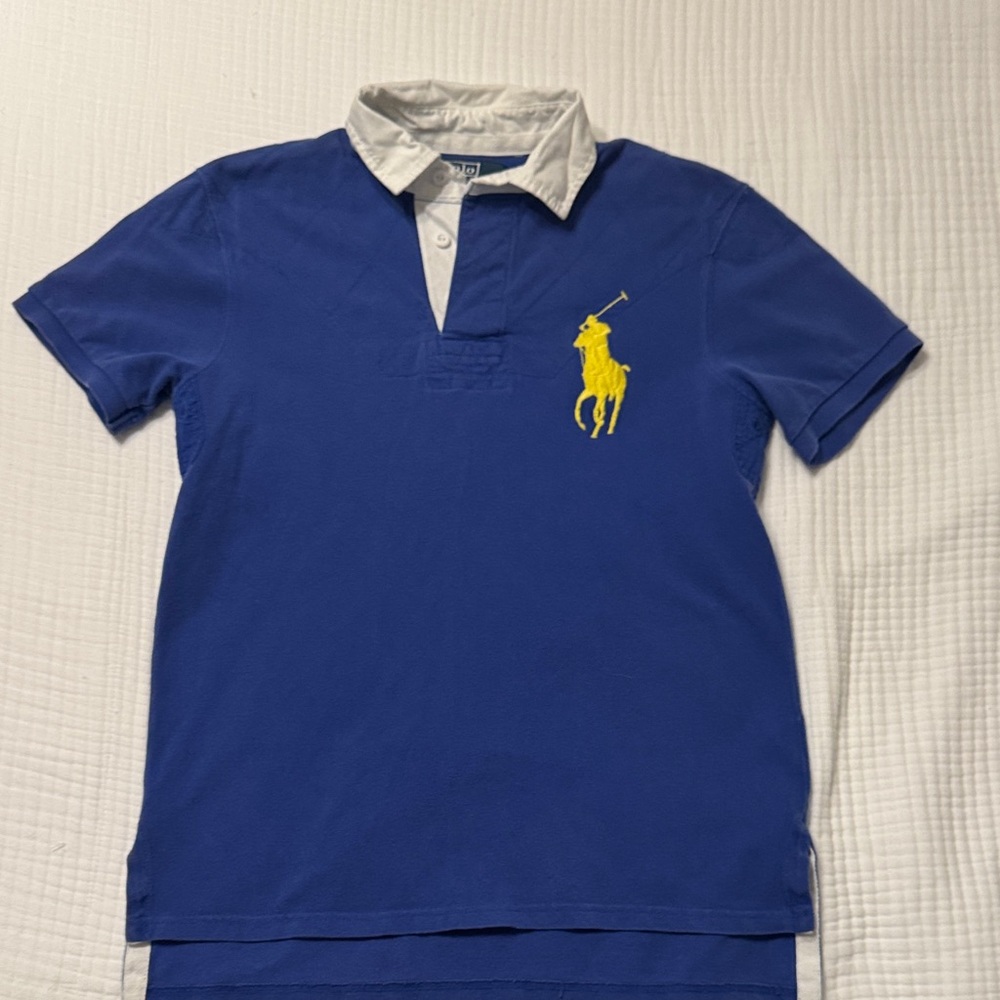 Ralph Lauren Blue Polo with White Accents